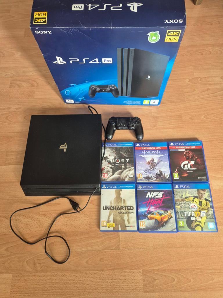 PS4 Pro 1TB met 1 controller en 6 games, Ophalen
