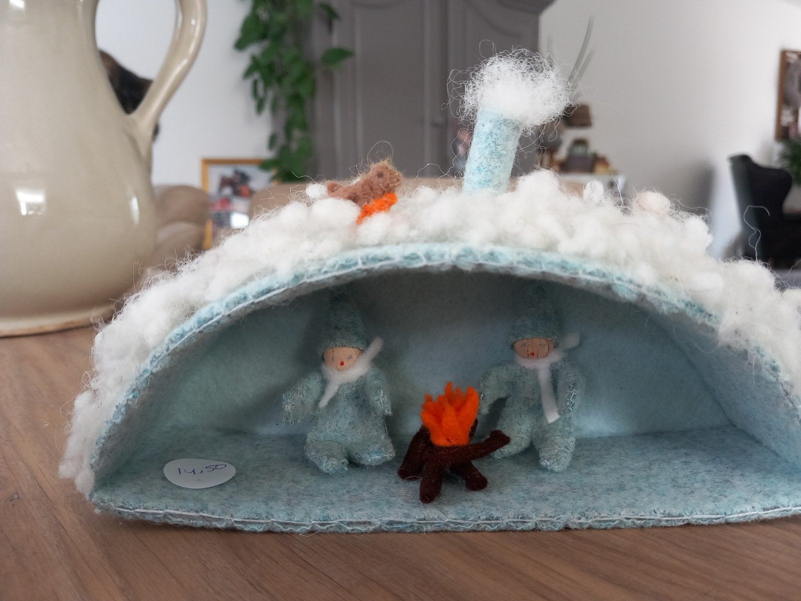 Winterhutje vilt seizoenstafel vrijeschool, Ophalen of Verzenden, Nieuw