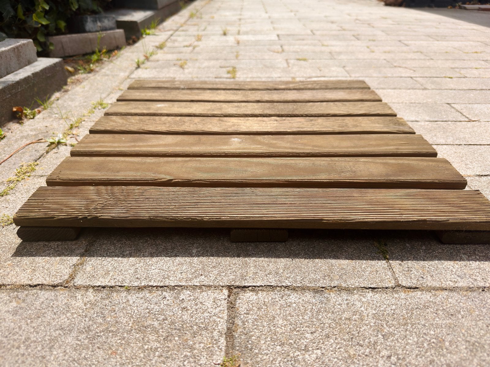 Houten vlondertegels, Tuin en Terras, Terrasdelen en Vlonders, Ophalen, Gebruikt