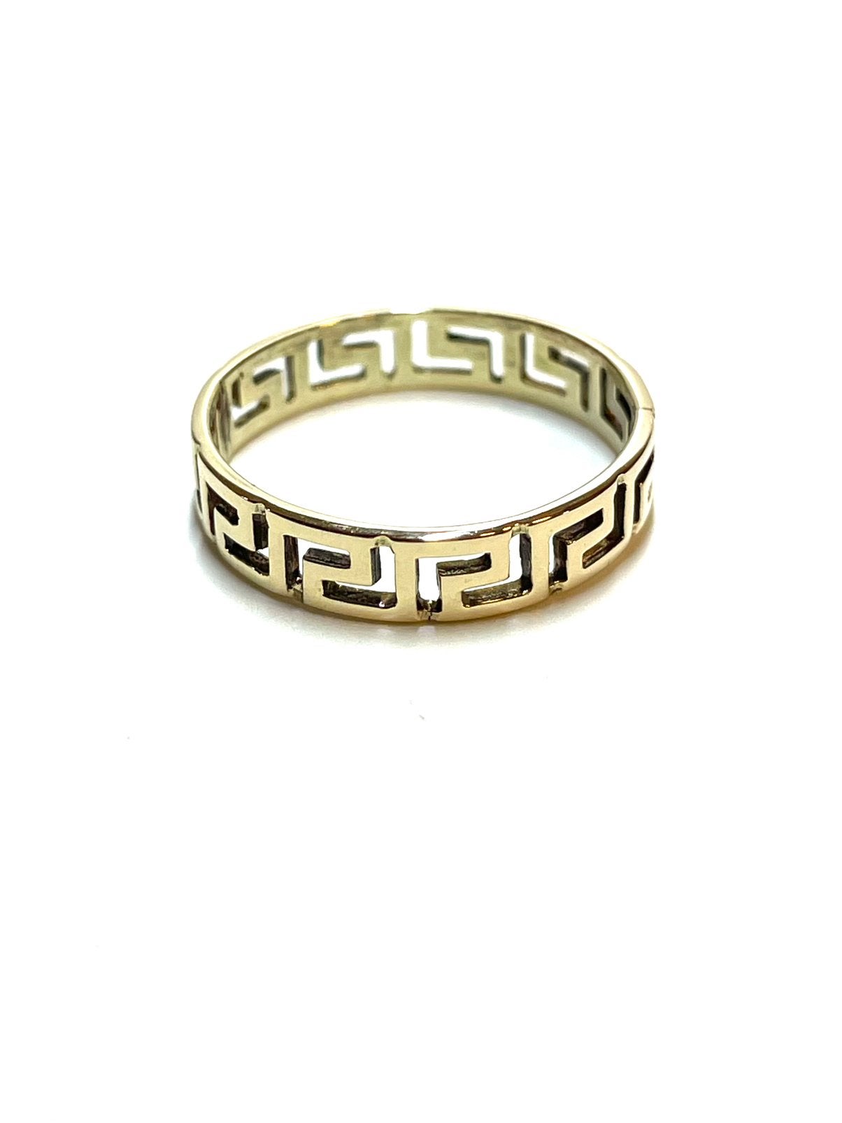 14k gouden meander ring, 18 tot 19, -, -, Ophalen of Verzenden