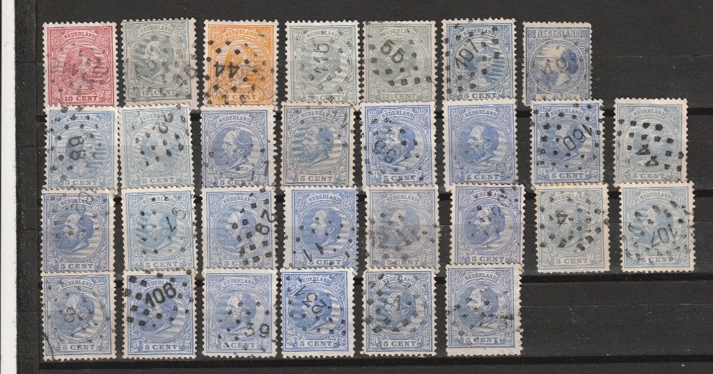 Nederlandse postzegels met nummerstempels. Lees., Ophalen of Verzenden, T/m 1940, Gestempeld