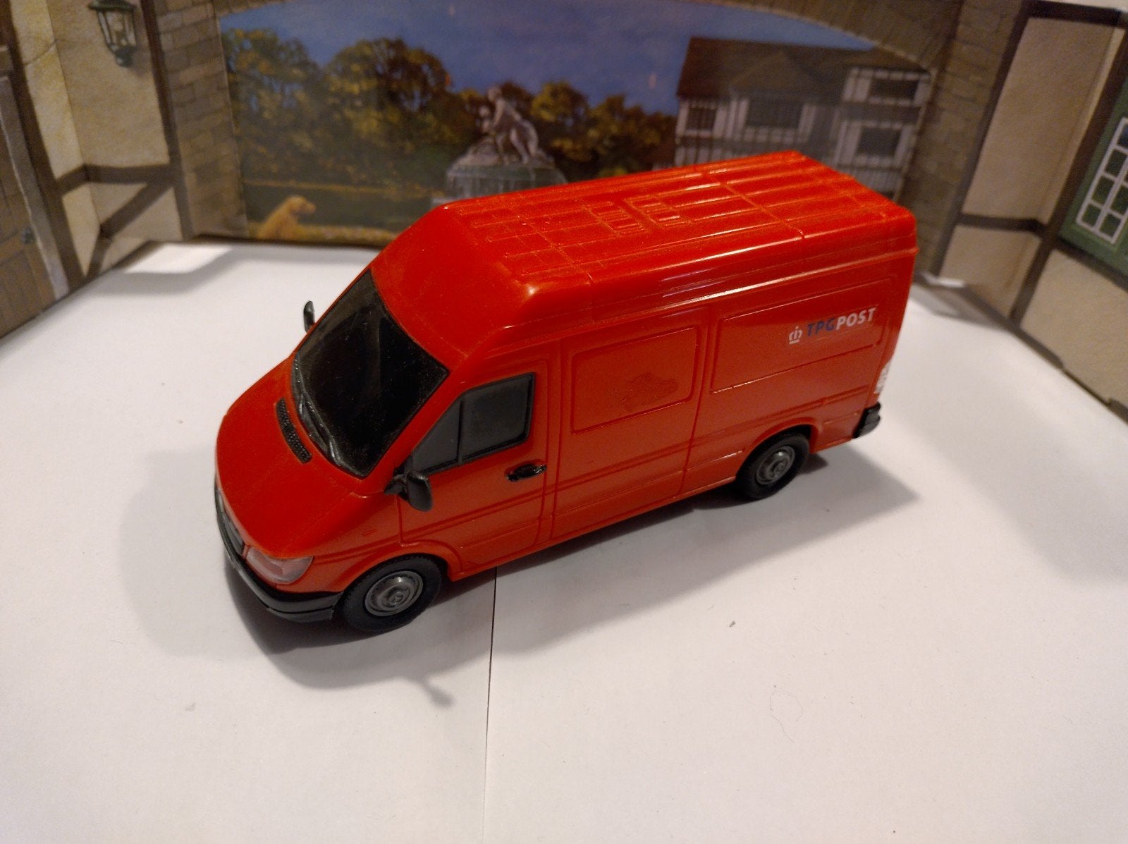 Mercedes Benz schaalmodel Dickie - Rode bestelbus, Ophalen of Verzenden