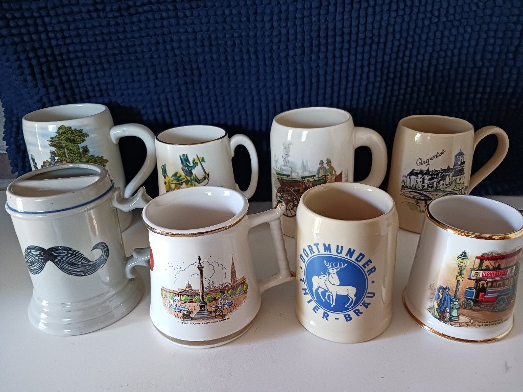 assorti vintage bierpullen/mokken, Verzamelen, Ophalen, Nieuw