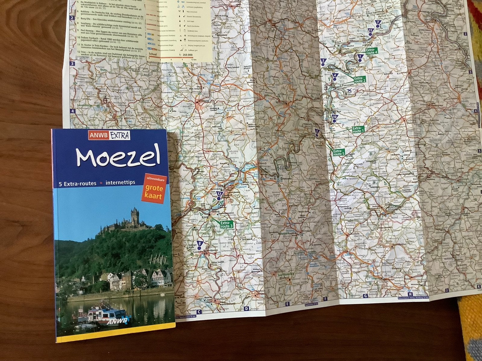 Moezel Duitsland ANWB reisgids + kaart, Boeken, Reisgidsen, Europa, Ophalen of Verzenden, Zo goed als nieuw, Reisgids of -boek