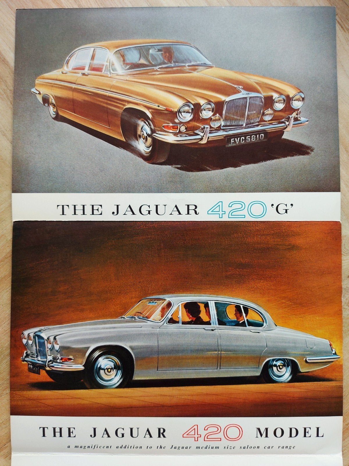2x oude Jaguar 420 & 420 G folders Engelstalig, Ophalen of Verzenden, Zo goed als nieuw, Overige merken