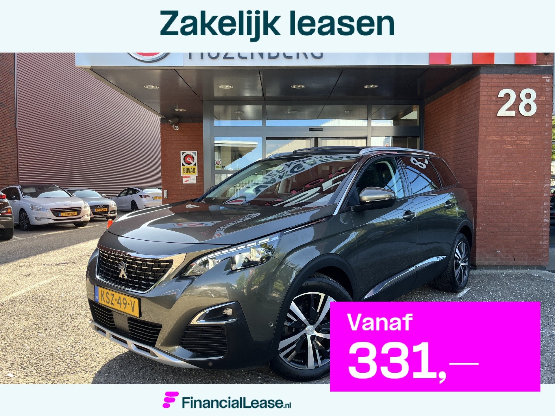 Peugeot 5008 1.6 Turbo Allure 181PK! // LEDER // ELEK.STOEL+, Gebruikt, Zwart, 4 cilinders, 181 pk