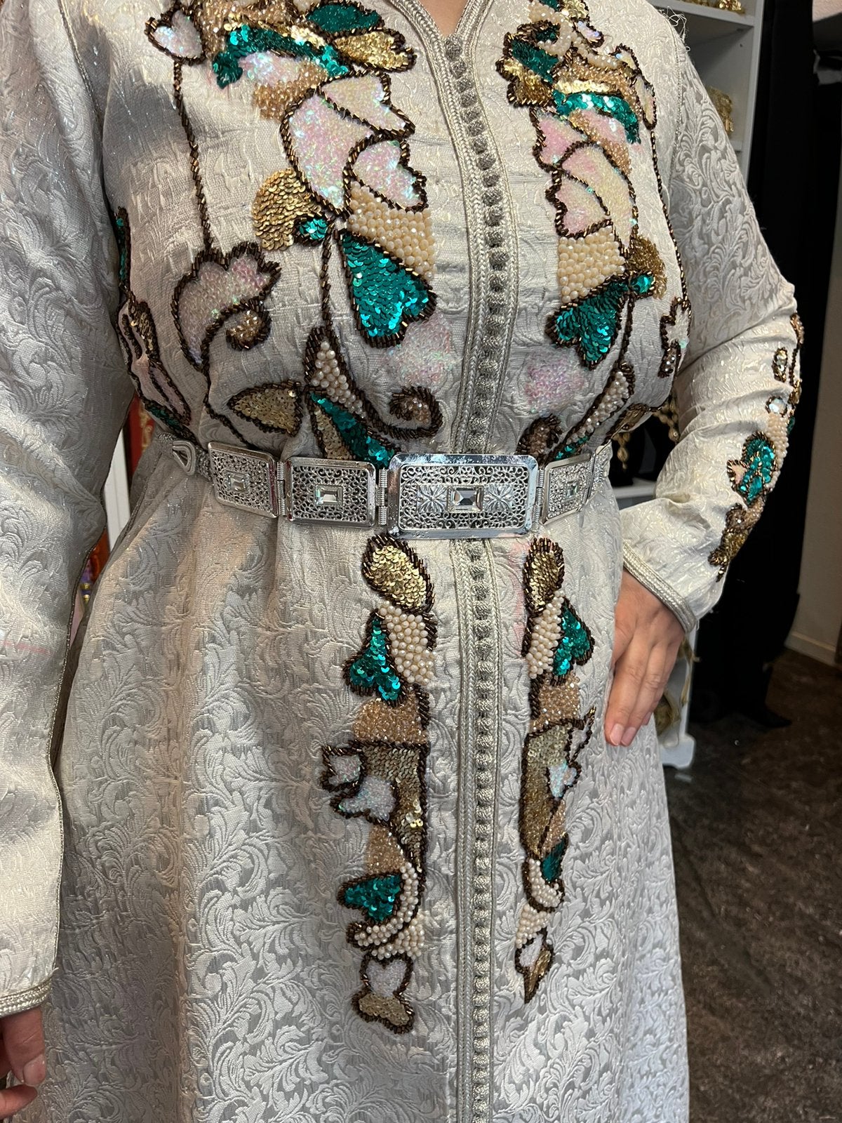 Caftan Marokkaanse jurk, Maat 38/40 (M), Overige typen, Ophalen of Verzenden, Zo goed als nieuw