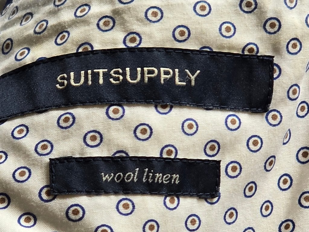 Nieuw Suitsupply Linnen kostuum met blauwe kleur maat 48, Ophalen, Nieuw, Suitsupply, Maat 48/50 (M)