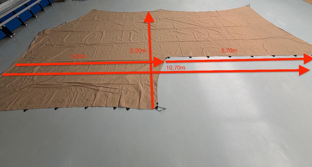 OUTLET DEAL! Stretchtent HQ8 10,7x4,2m Sand – Nieuw, Tuin en Terras, Partytenten, Ophalen, Opvouwbaar, Overige typen, Nieuw