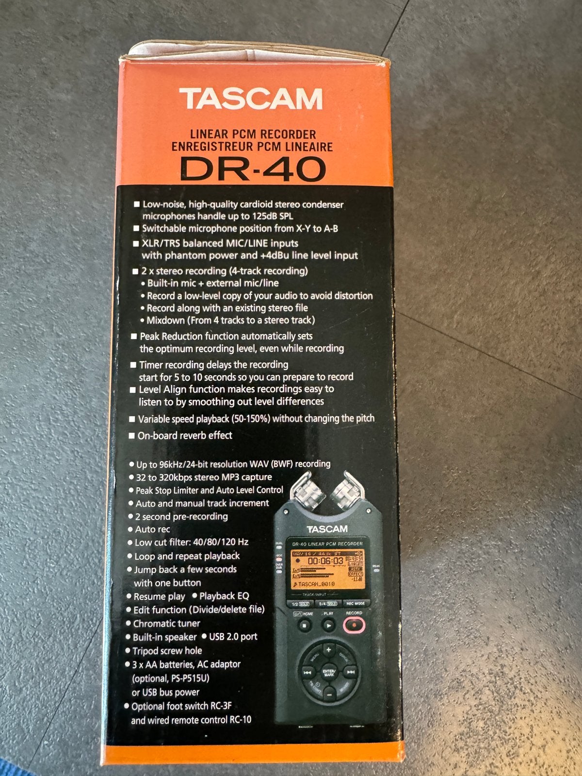 Tascam DR-40 Lineaire PCM Recorder - Zo goed als nieuw, Ophalen of Verzenden, Zo goed als nieuw