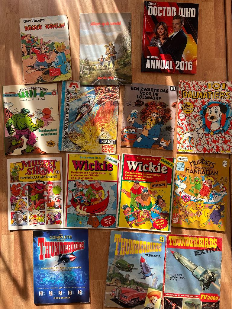 Partij vintage jaren 70-80 Stripboeken, Meerdere stripboeken, Ophalen, Gelezen