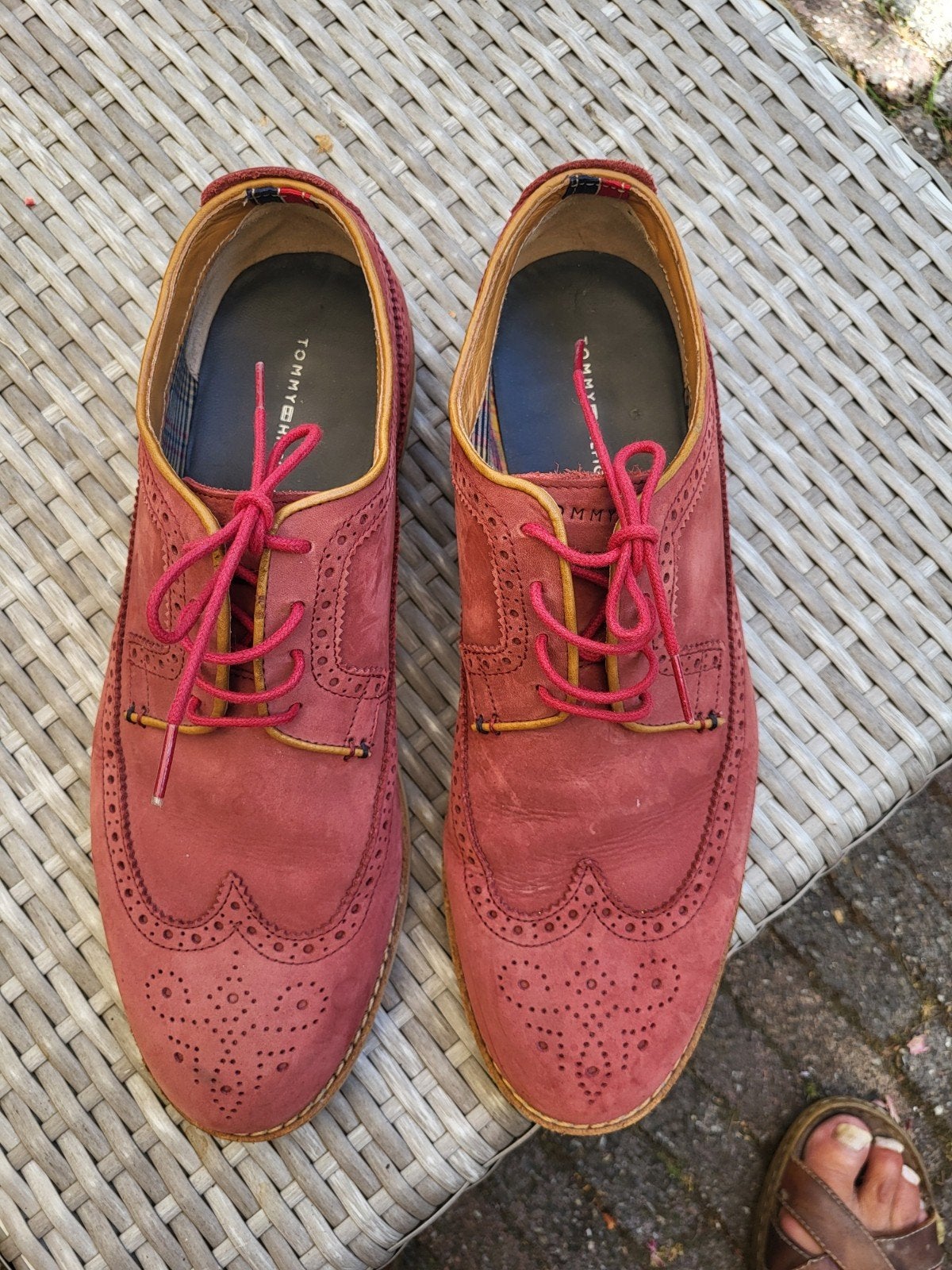 Tommy Hilfiger, roze lederen Heren Schoenen - Maat 9, Ophalen of Verzenden
