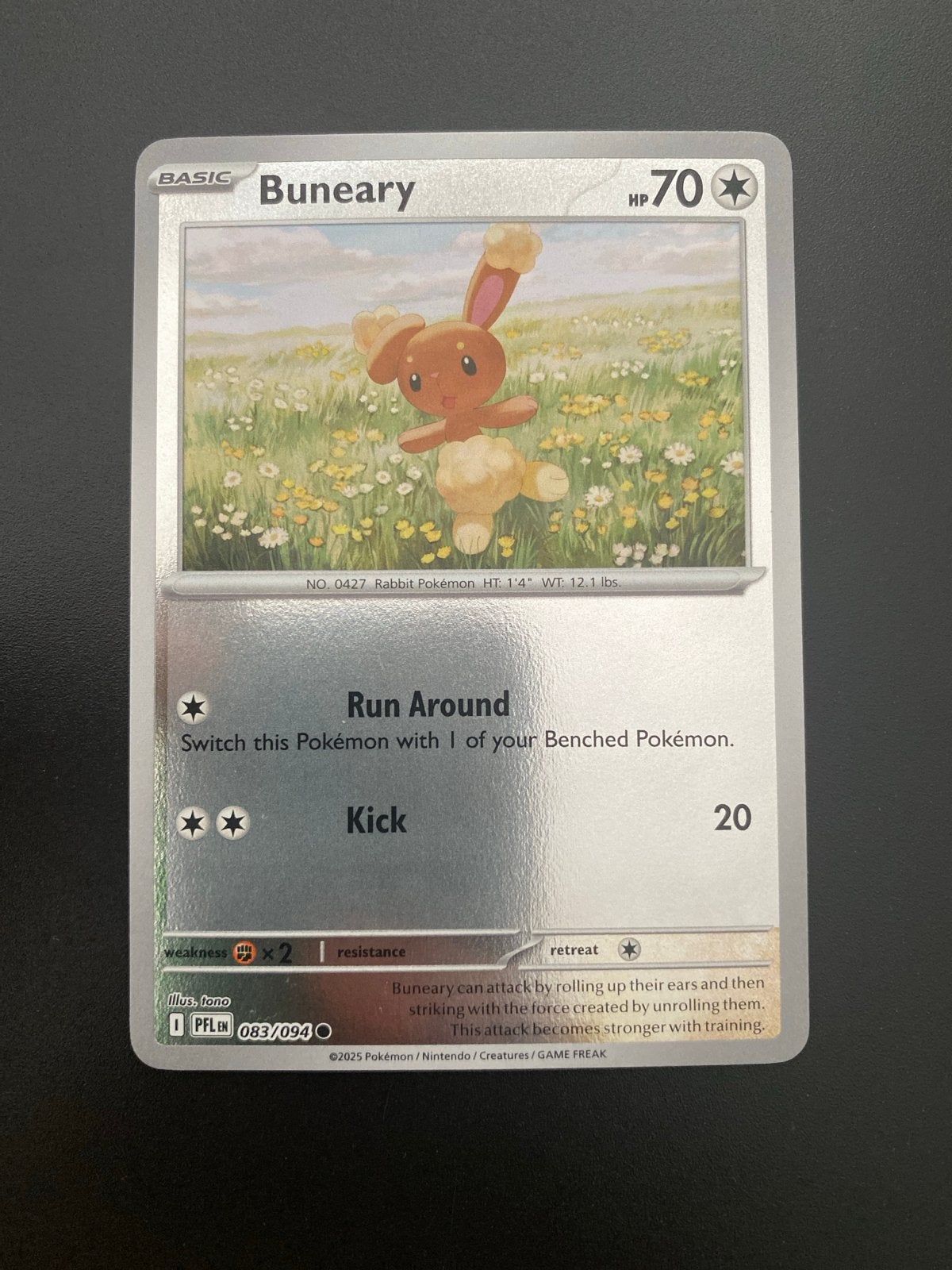 Buneary 083/094 Reverse Holo Phantasmal Flames, Ophalen of Verzenden, Zo goed als nieuw, Losse kaart, Foil