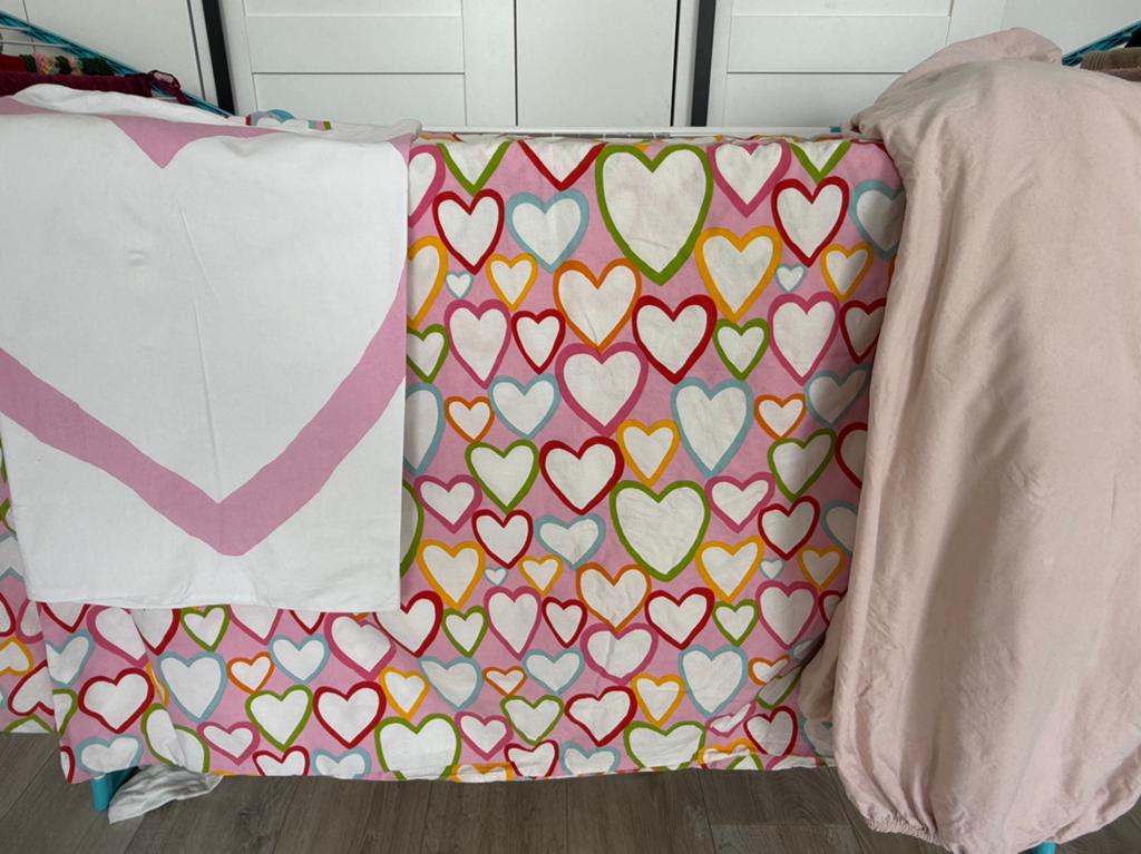 Dekbedovertrek&hoeslaken IKEA 120x180 €5, Overige kleuren, Jongetje of Meisje, Dekbedovertrek, Ophalen of Verzenden