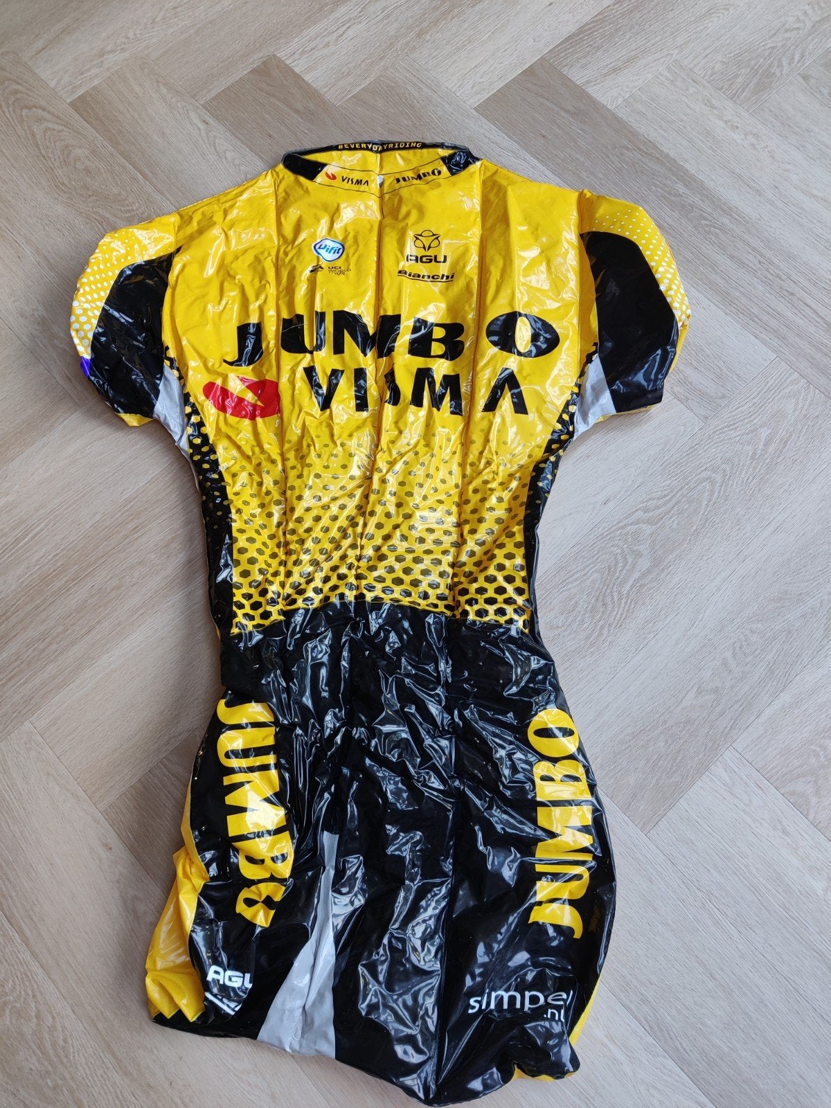 Jumbo Visma Drijfnu: Opblaasbaar Wielershirt, Fietsen en Brommers, Fietsaccessoires | Fietskleding, Heren, Overige maten, Ophalen of Verzenden