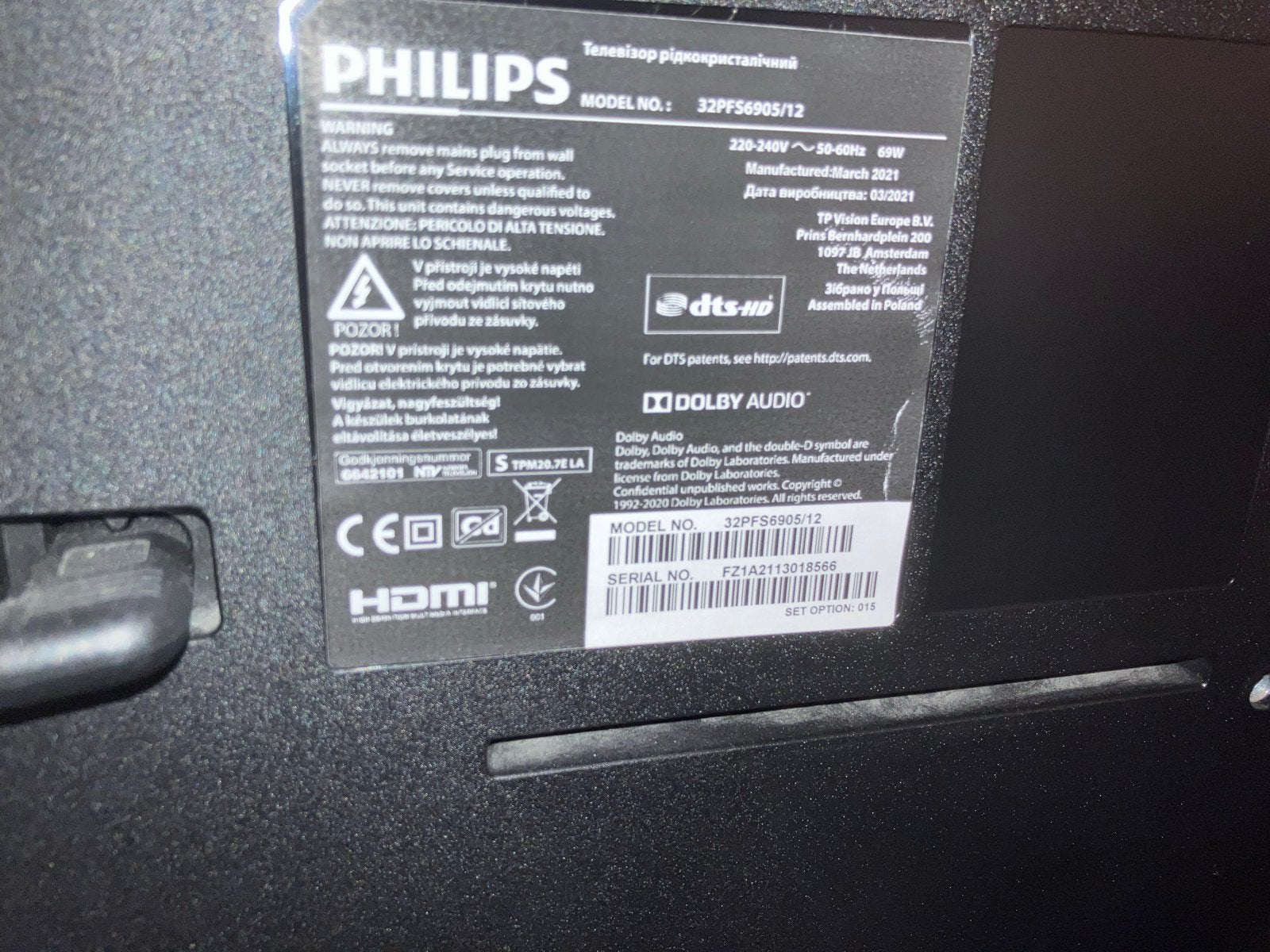 Philips 32PFS6905/12 Smart Full HD LED TV, Philips, LED, 50 Hz, Zo goed als nieuw