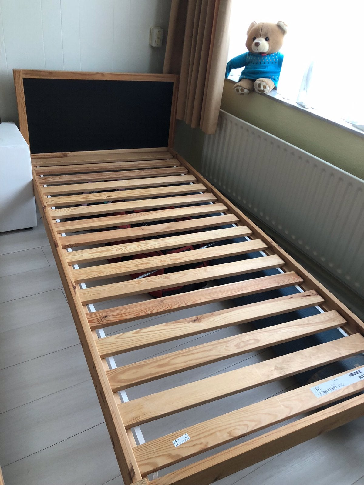 1 persoons bed, Ophalen, 90 cm, Eenpersoons, Bruin