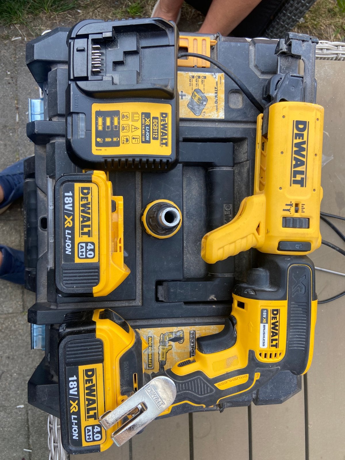 Dewalt bandschroefmachine, Ophalen of Verzenden, Zo goed als nieuw, Boor- en Schroefmachine