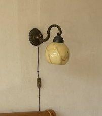 Vintage bed leeslamp 2x, Ophalen, Gebruikt, Glas, Vintage
