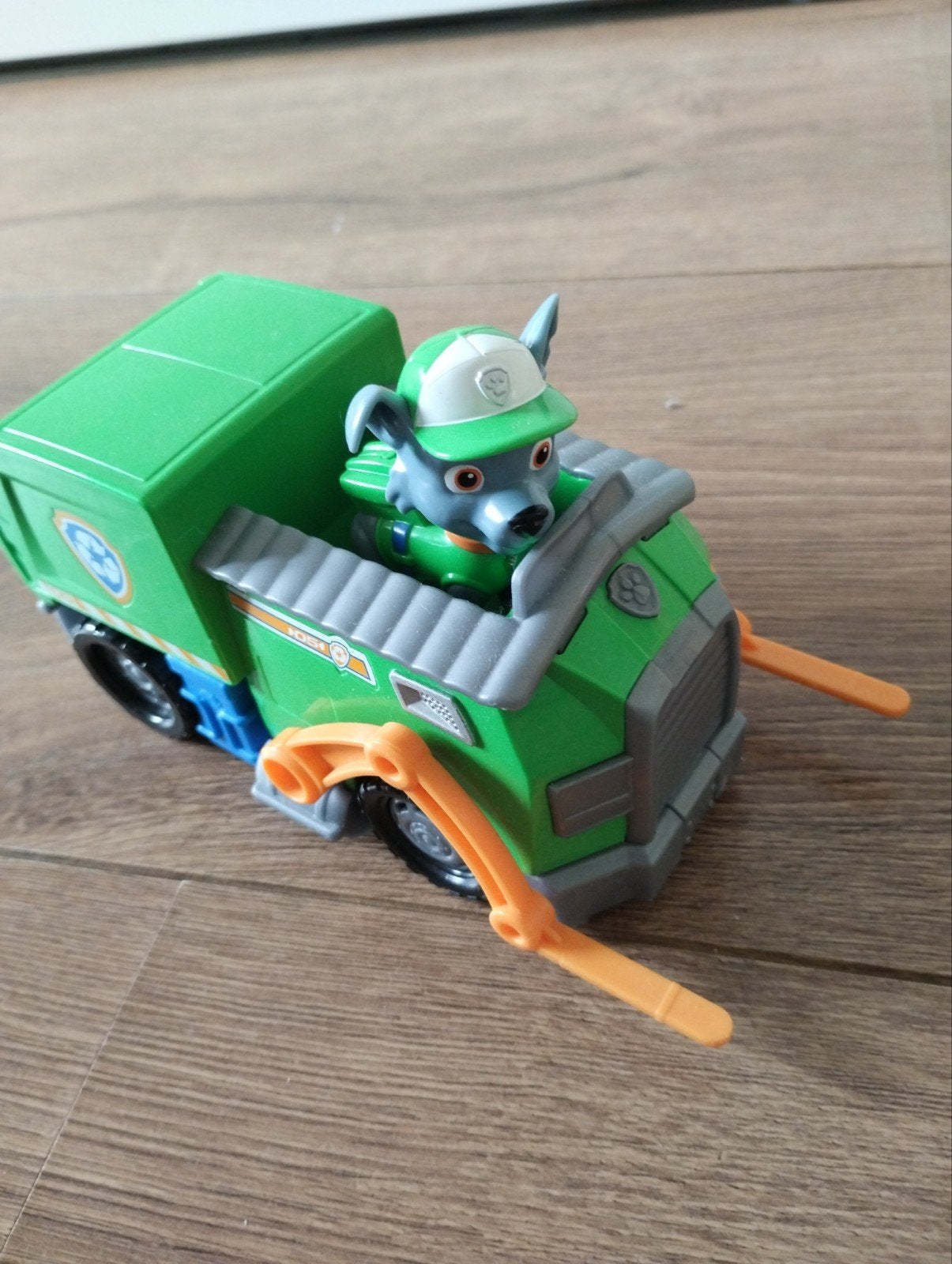 Paw Patrol Rocky's Recycle Truck met figuur, Ophalen of Verzenden, Zo goed als nieuw