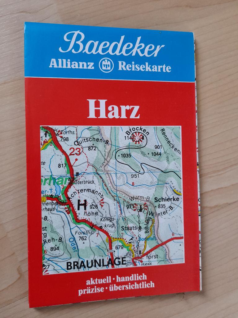 WEGENKAART  HARZ, Ophalen of Verzenden, Zo goed als nieuw, Overige onderwerpen
