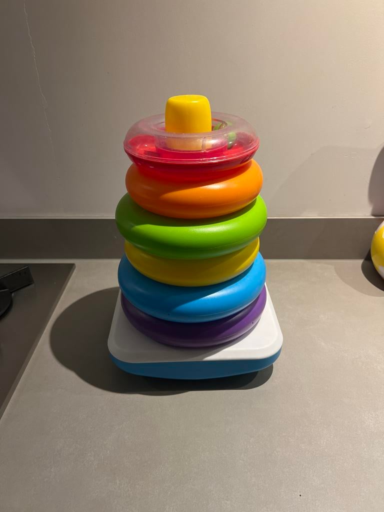 Fisher-Price Stapeltoren Regenboog Ringen Baby Speelgoed, Ophalen of Verzenden, Zo goed als nieuw, Overige typen