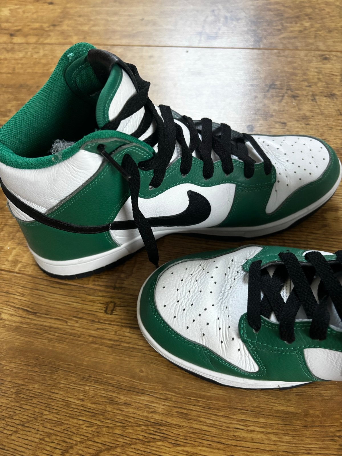 Nike Dunk High Groen/Wit - Maat 42, Wit, Ophalen of Verzenden, Sneakers of Gympen, Gedragen