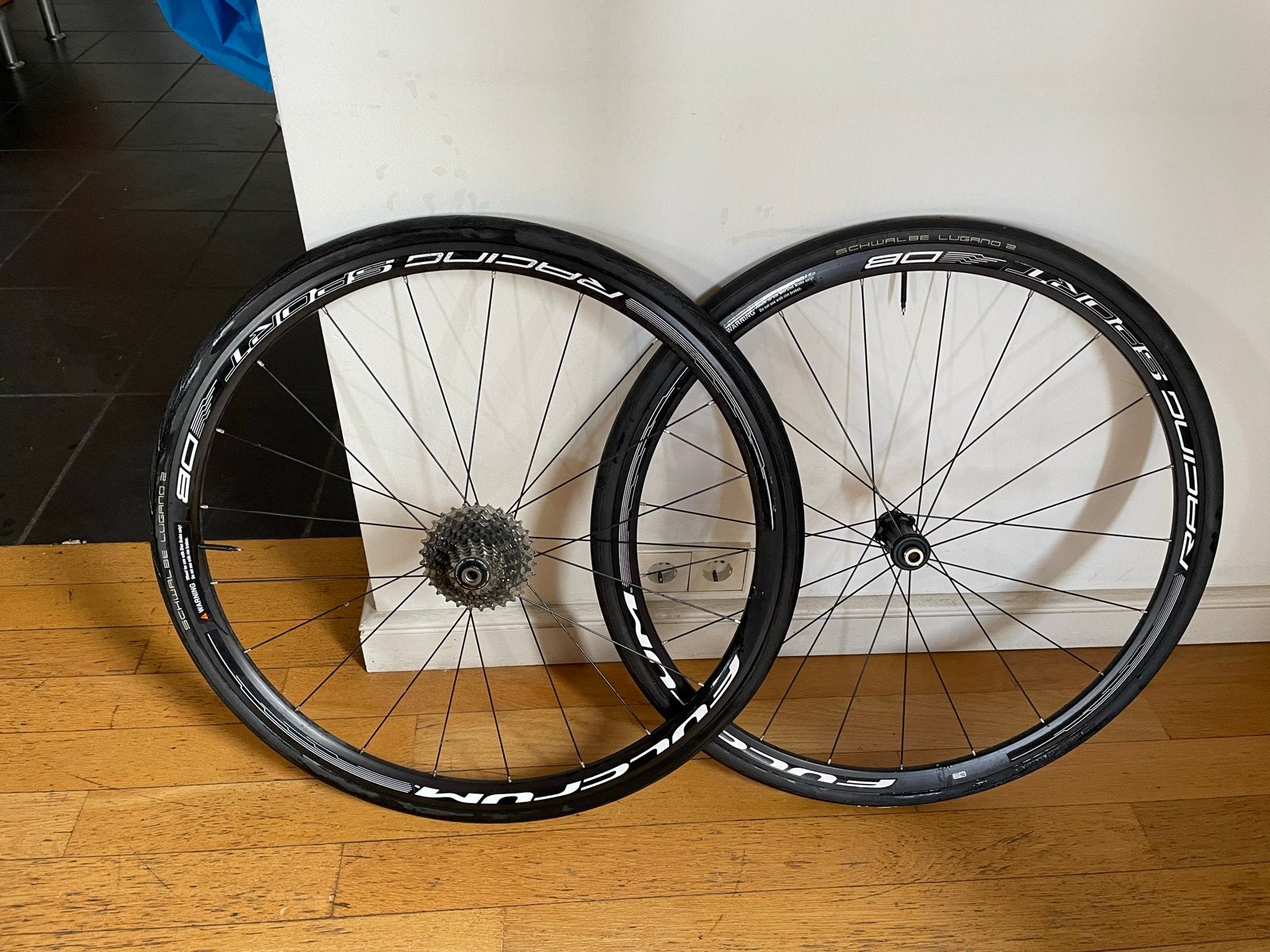 Fulcrum Racing 800 DB Wielset met Schwalbe Lugano 2 banden, Wiel, Ophalen of Verzenden, Zo goed als nieuw, Aluminium