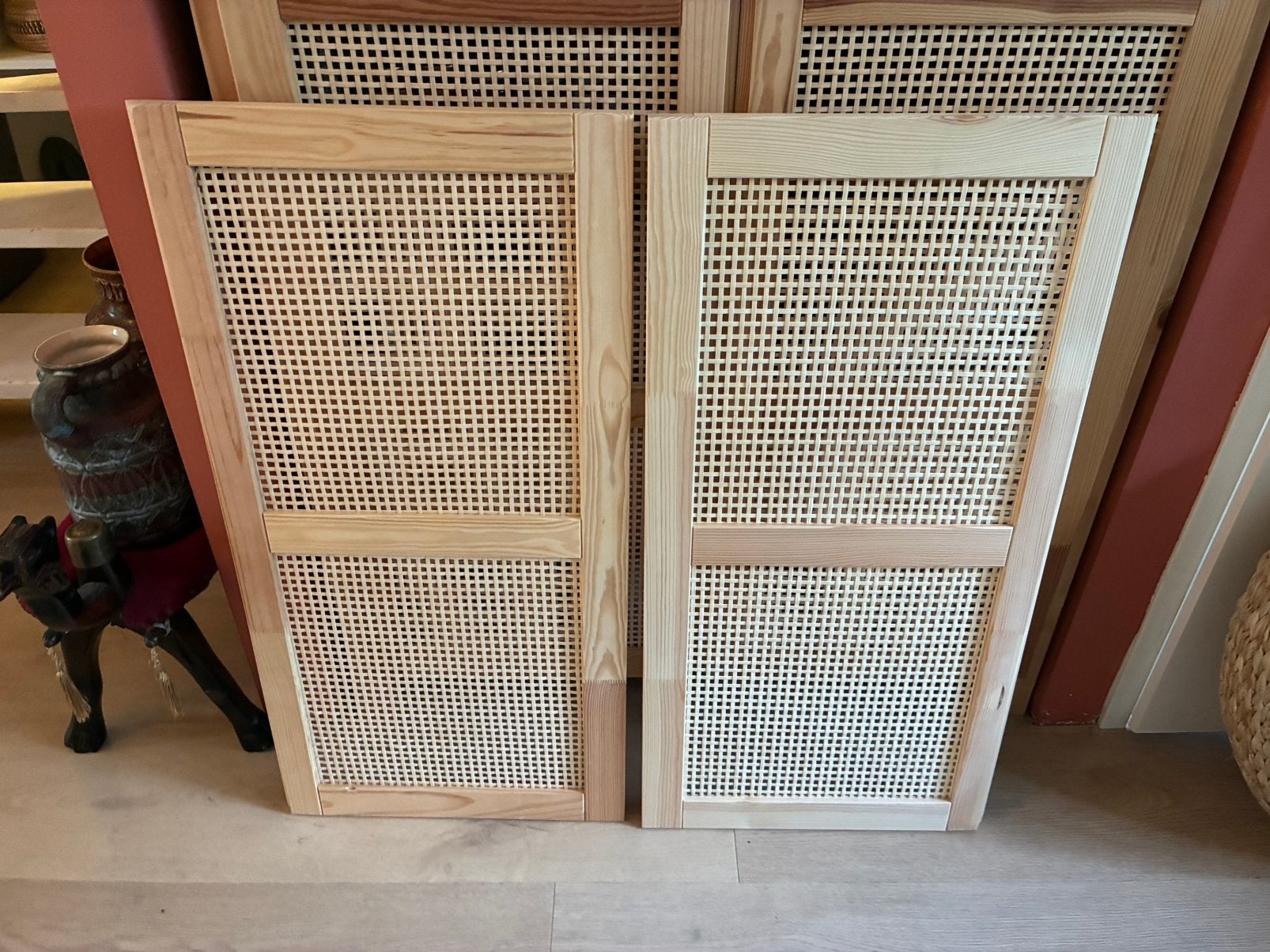 Ikea Ivar deurtjes webbing, Ophalen of Verzenden, Zo goed als nieuw, Minder dan 150 cm, Minder dan 100 cm