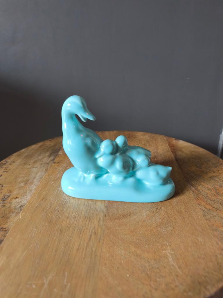 Schoonhoven Plateel Moeder Eend met Jonge Eendjes, Ophalen of Verzenden