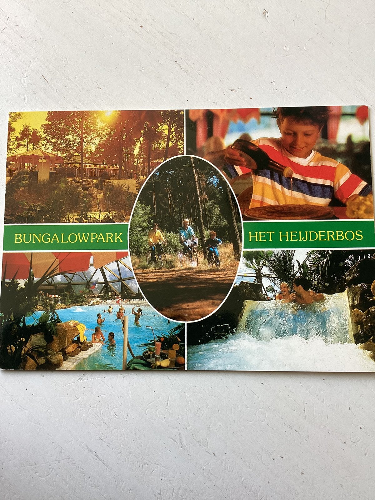 Ansichtkaart Bungalowpark Het Heijderbos (Center Parcs), Verzamelen, Ansichtkaarten | Nederland, Verzenden, 1980 tot heden, Gelopen