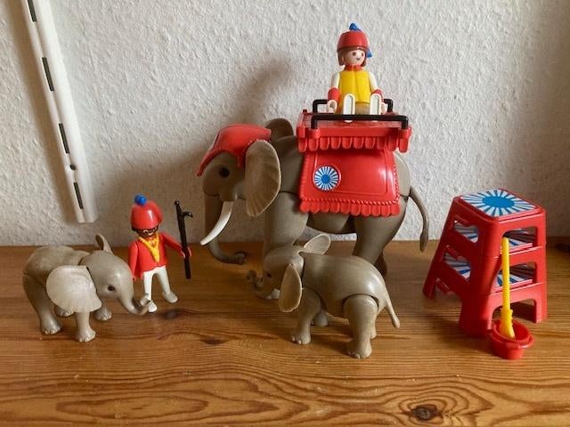 Playmobil vintage circus olifant 3519 jaren 80 oud, Ophalen of Verzenden, Zo goed als nieuw, Complete set