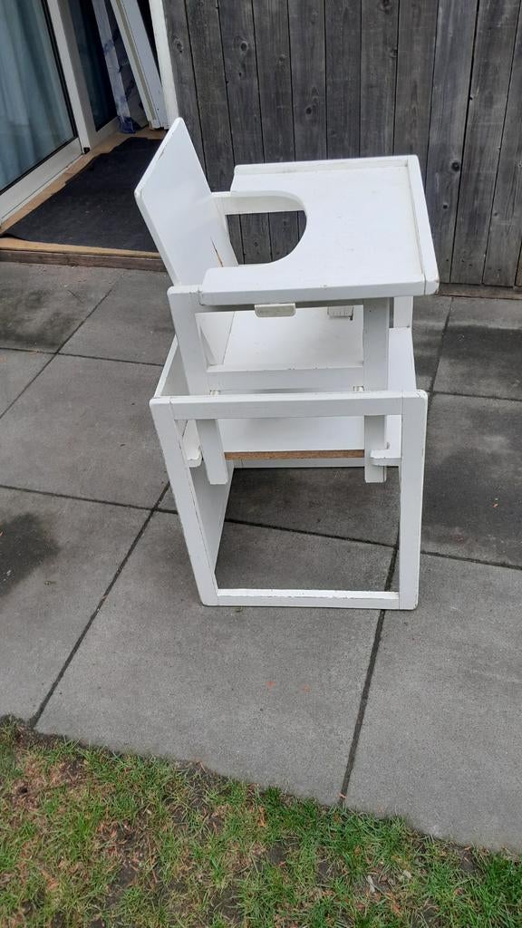 Witte kinderstoel / tafel-stoel combinatie, Ophalen of Verzenden, Gebruikt, Overige typen