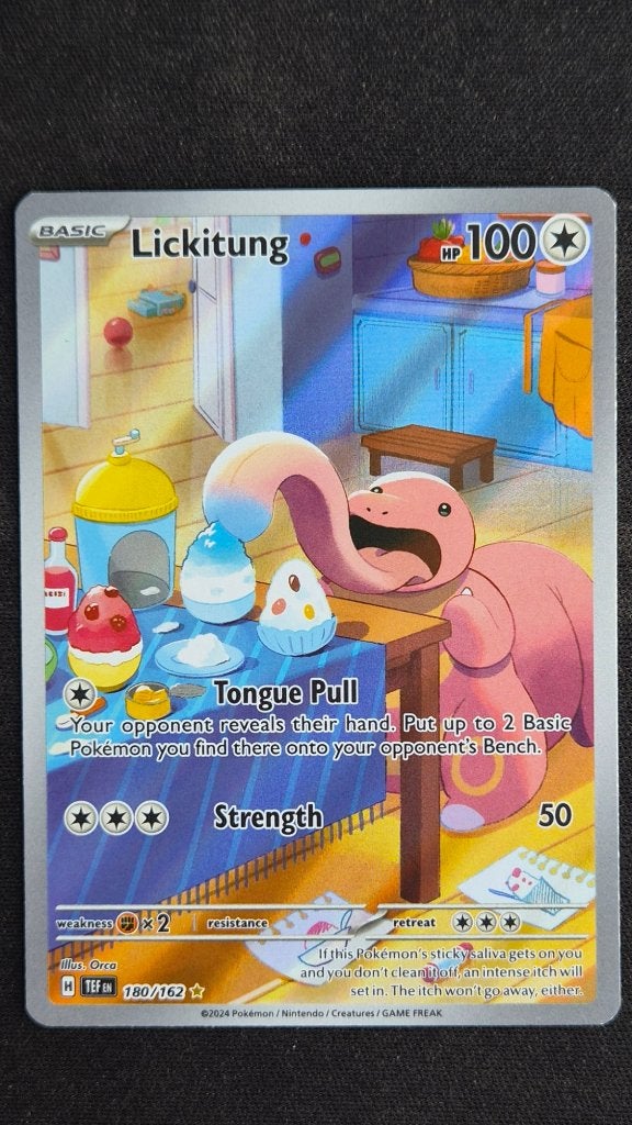 Lickitung (TEF 180/162) Pokémon kaart, Ophalen of Verzenden, Zo goed als nieuw, Losse kaart