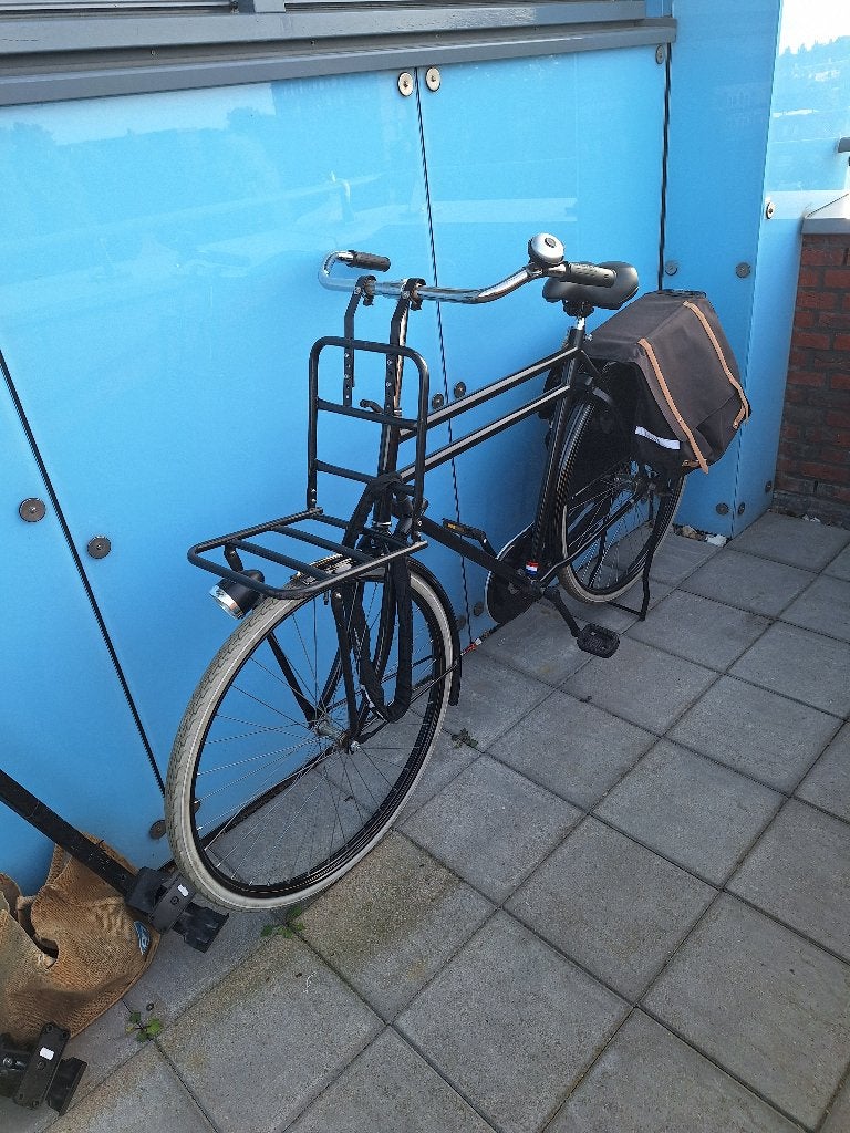Heren fiets met rek voor prima sraat, Overige merken, Terugtraprem, Gebruikt, Ophalen of Verzenden