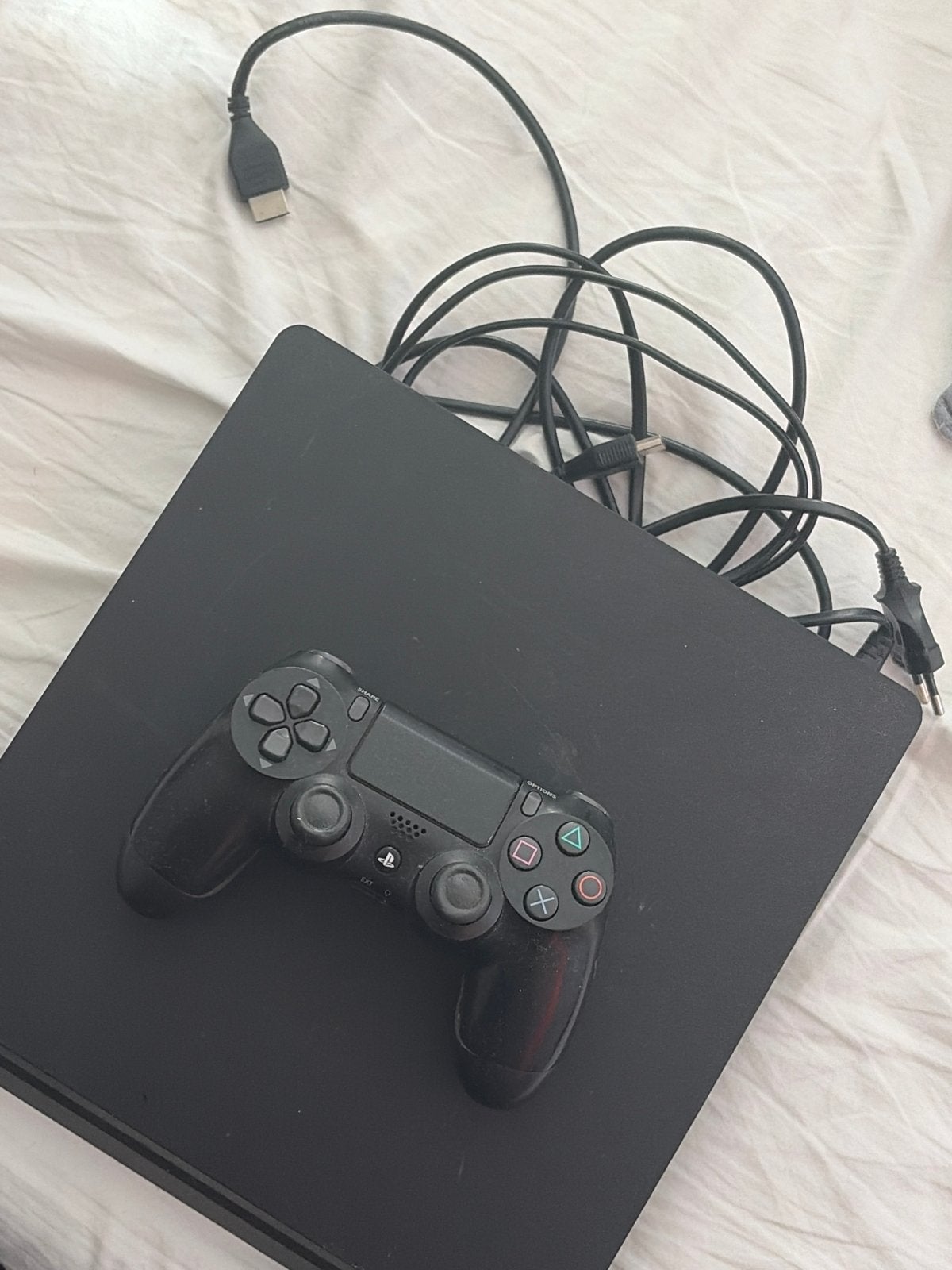 PlayStation 4 Slim met 1 controller en kabels, Ophalen, Met 1 controller, Slim, 500 GB