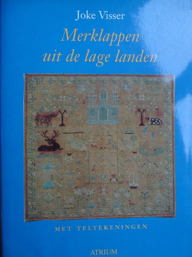 Joke Visser - Merklappen uit de lage landen boek. Patronen, Ophalen of Verzenden, Zo goed als nieuw, Borduren en Naaien, Joke Visser