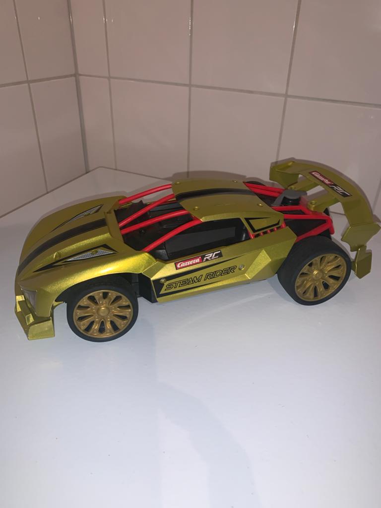 Carrera RC Steam Rider - Goudkleurige RC Auto, Gebruikt, Auto onroad, Overige schalen, Ophalen