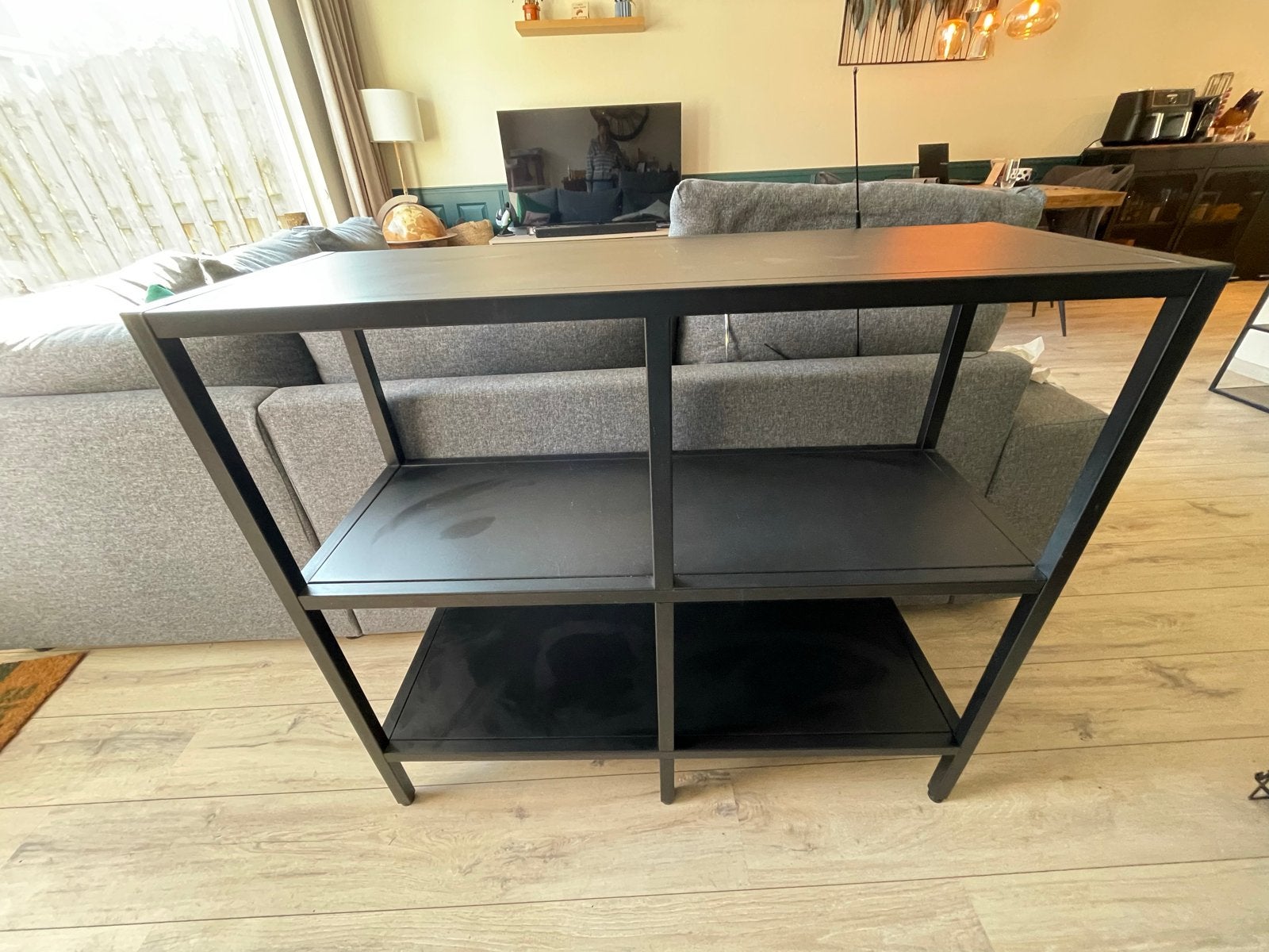 Open kast - Zwart metaal - 100x90x36 cm, Ophalen, Gebruikt