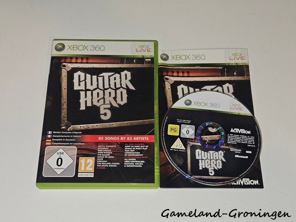 Guitar Hero 5 (Xbox 360), Gebruikt, -, -, 1 speler