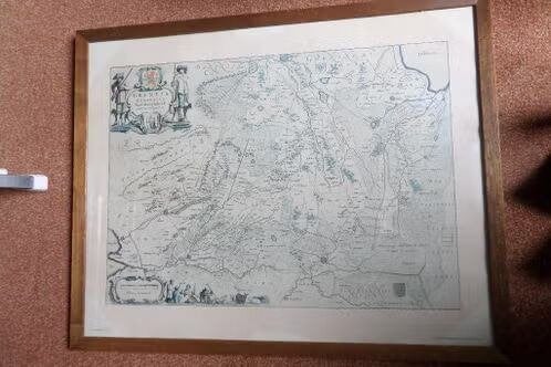 Drenthe in de 17e eeuw - J. Blaeu 1640 - B61xH48cm, Ophalen, Ets, Cartografie, 61 cm