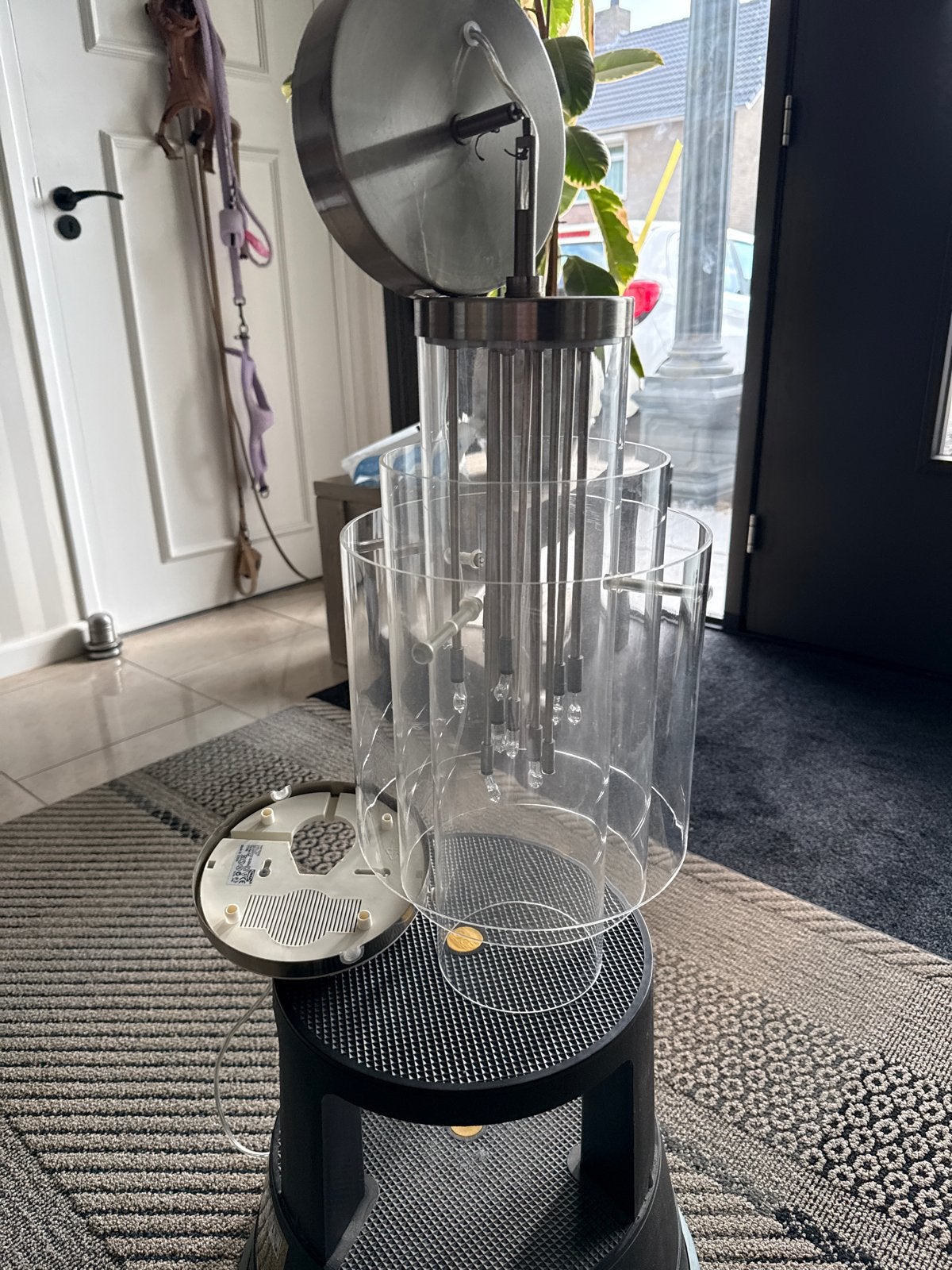 IKEA Hanglamp met transparante kappen, Ophalen of Verzenden, Gebruikt, Kunststof
