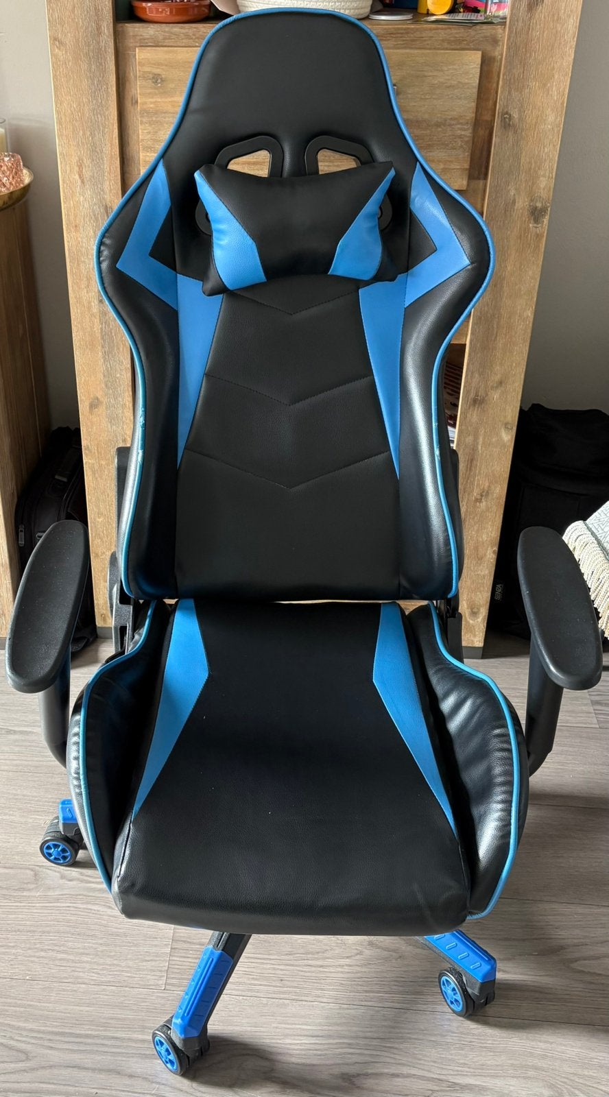 Bureaustoel, Ophalen, Gebruikt, Blauw, Gaming bureaustoel