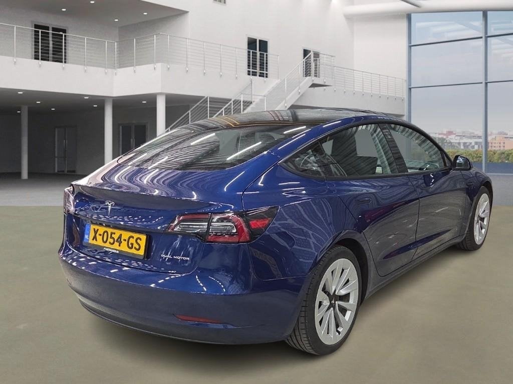 Tesla Model 3 Long-Range AWD 351pk 75 kWh FACELIFT [ AUTOPIL, Auto's, 0 cilinders, Gebruikt, Blauw, 351 pk