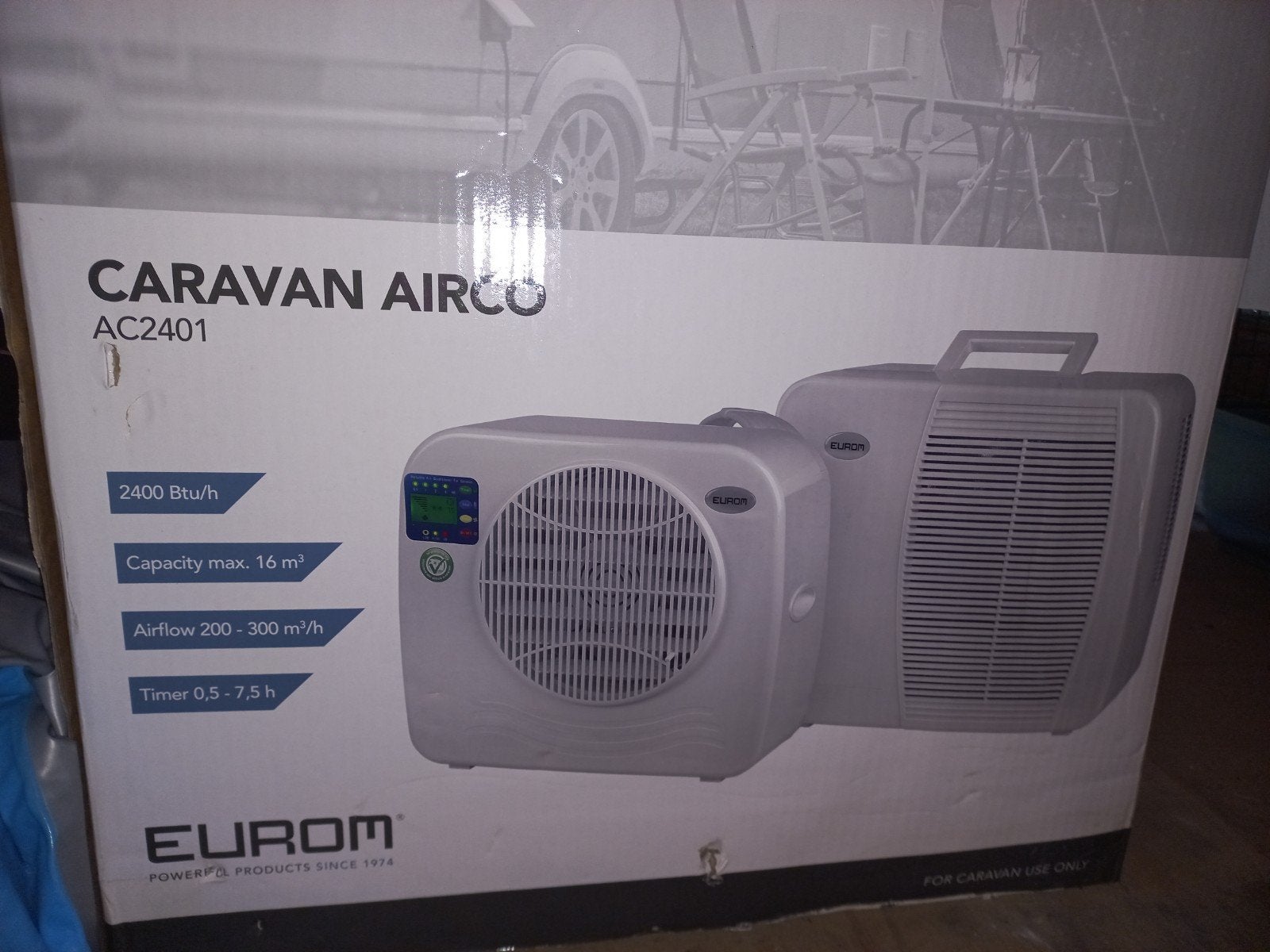 Eurom Caravan Airco AC2401 - Zo goed als nieuw, Caravans en Kamperen, Ophalen of Verzenden