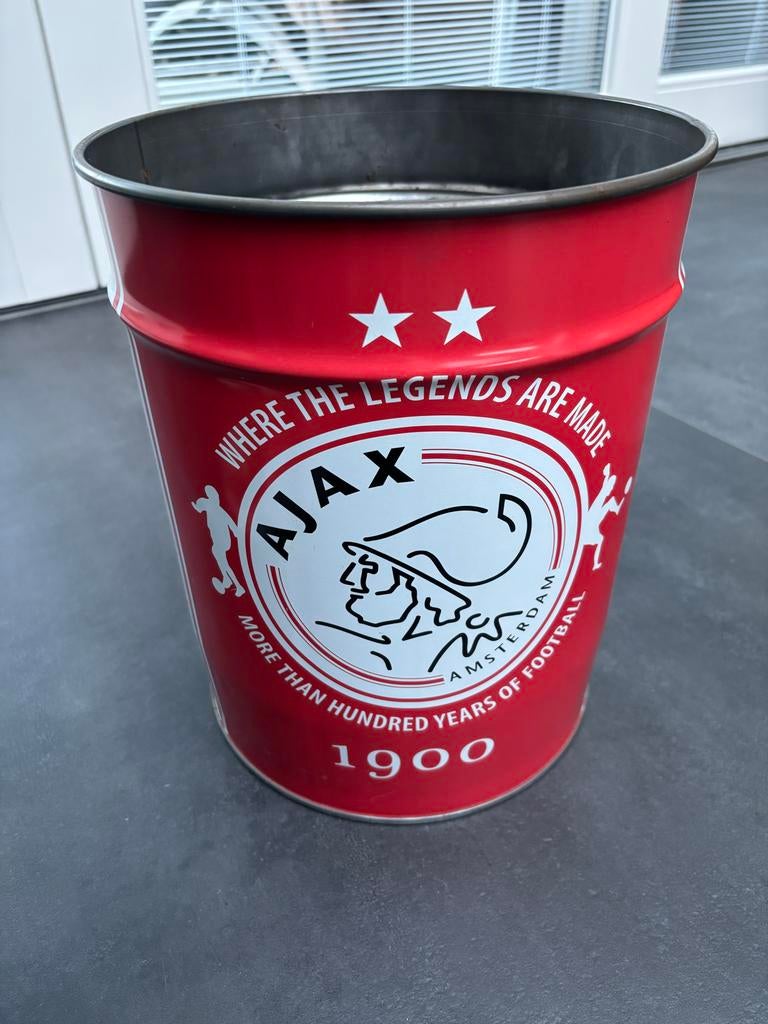 Ajax Prullenbak, Gebruikt, Ophalen of Verzenden, 20 tot 30 liter, Metaal