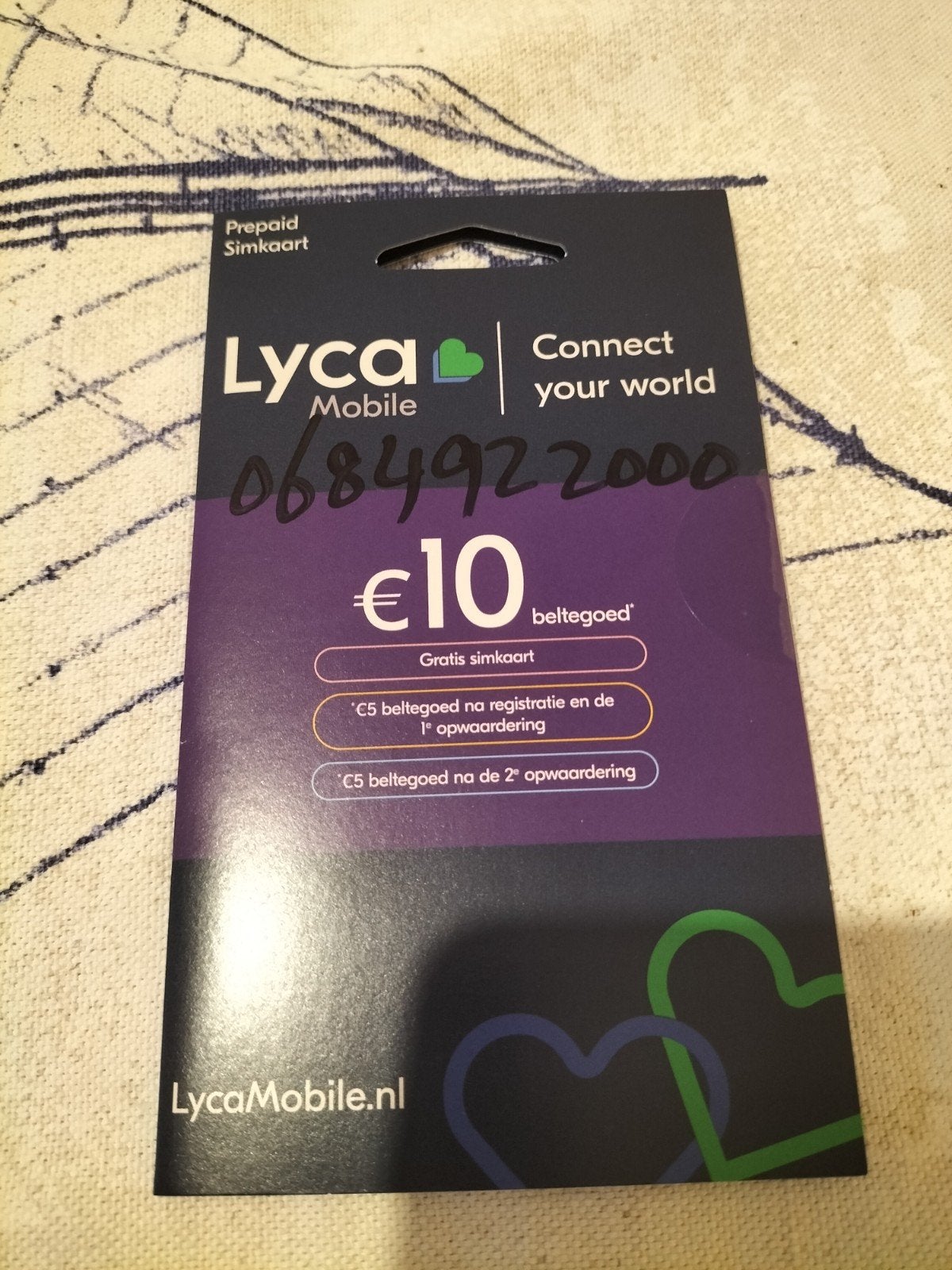 06. 84 92 2000 top nummer Lyca 0684922000 Gratis verzending, Ophalen, Nieuw, KPN, Simkaart