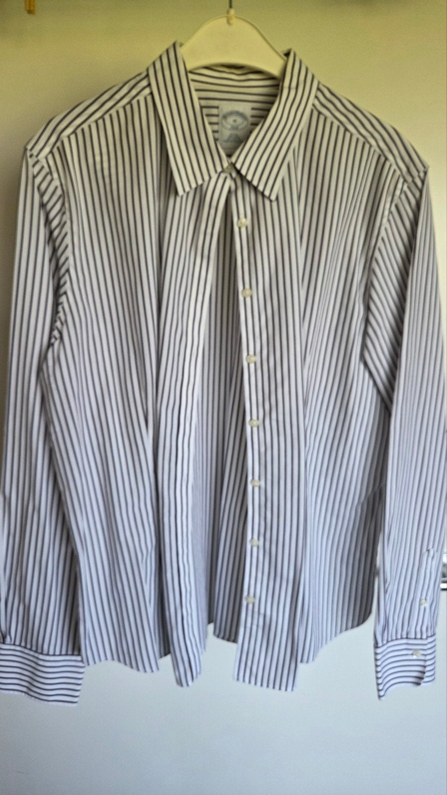 Brooks Brothers Damesblouse Wit Antraciet Mt 16, Wit, Maat 46/48 (XL) of groter, Ophalen of Verzenden, Zo goed als nieuw