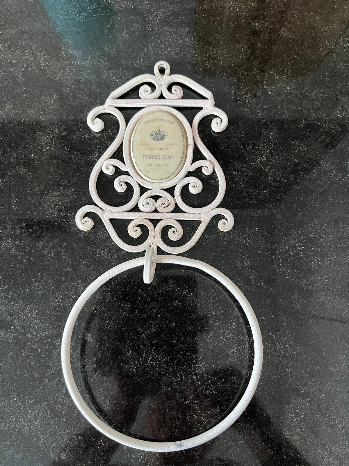 Brocante metalen handoekenrek, Ophalen of Verzenden