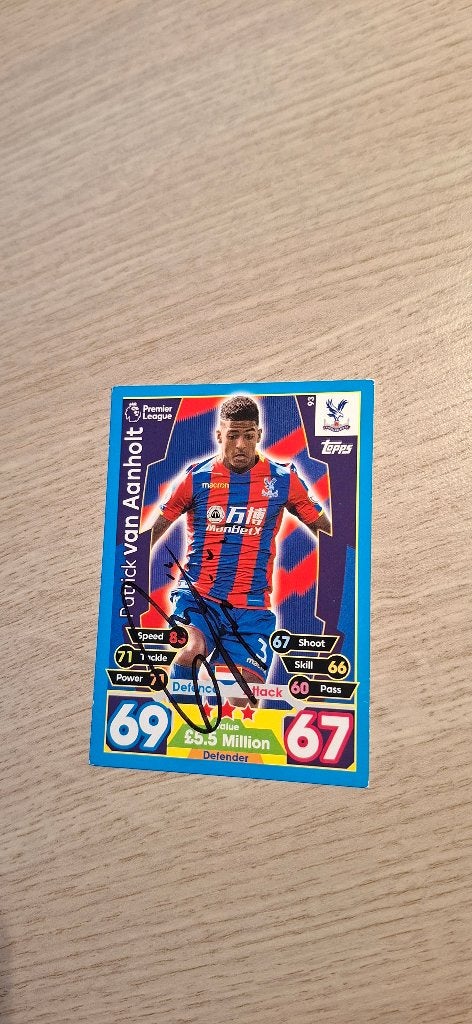 Topps Trading Card met handtekening; Van Aanholt # Crystal, Ophalen of Verzenden, Nieuw, Buitenlandse clubs, Spelerskaart